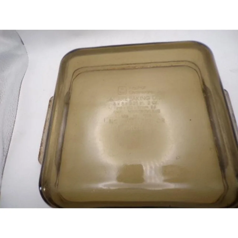 Anchor Hocking Amber Glass Square Baking Dish 2 Quart V-32-B‎ 8x8x2.25 Vintage